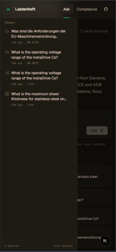 Mobile sidebar